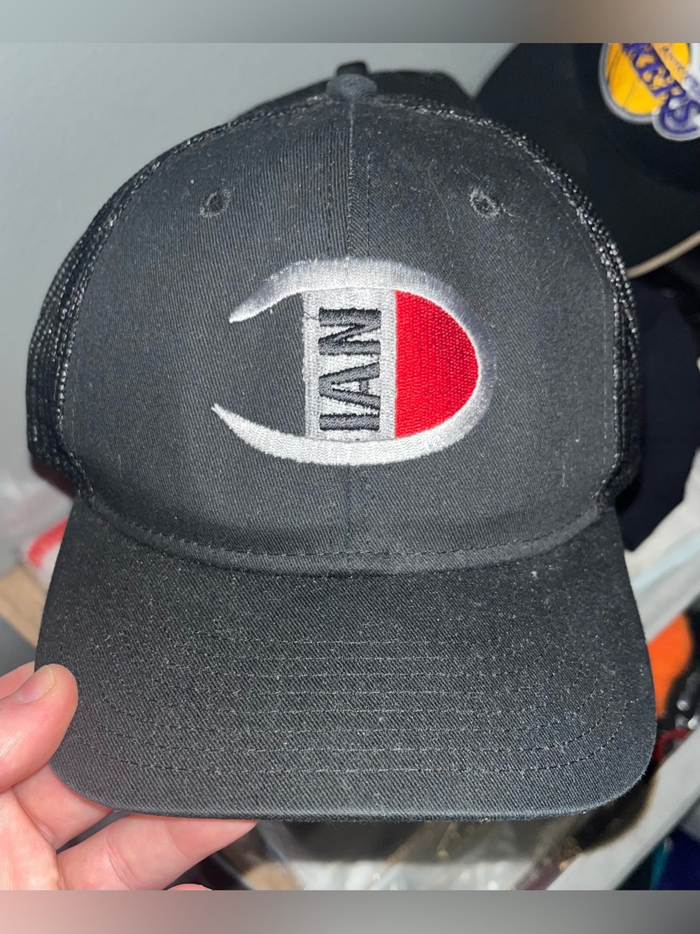 The Game Black Snapback Cap Mesh Back Trucker Hat